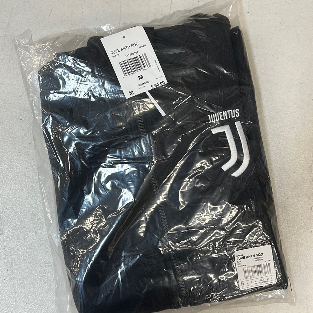 [BP8219] Adidas Men JUVENTUS ANTHEM SQUAD JACKET Zip Up Hoodie Black [NWT]